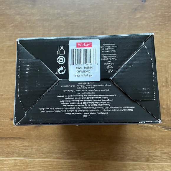 NIB Bodum Chambord 3 Cup (12oz) French Press - Picture 2 of 6